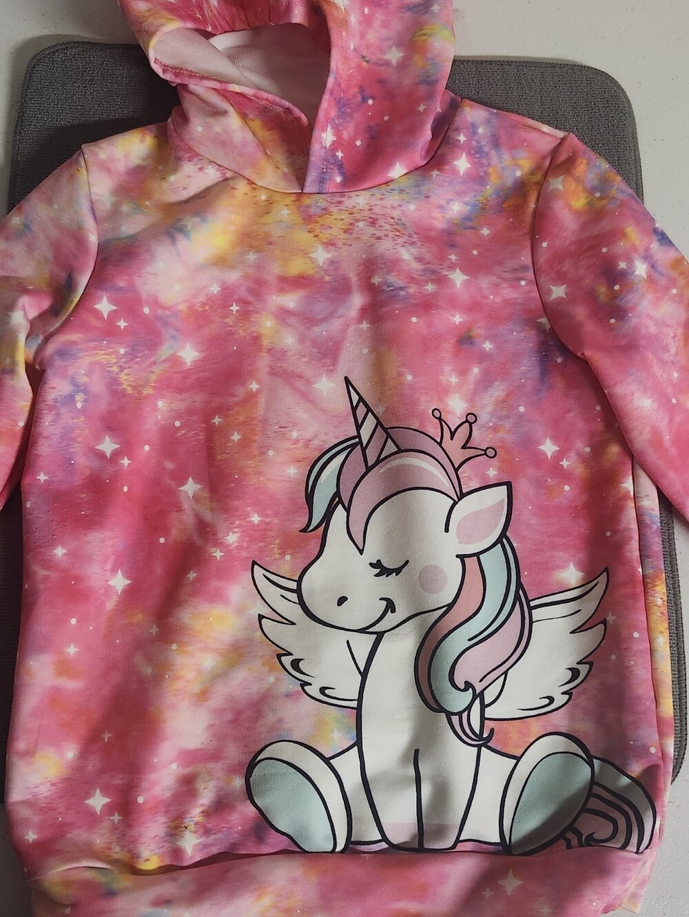 Source Unknown Pink Tie-Dye Unicorn Hooded Sweatshirt